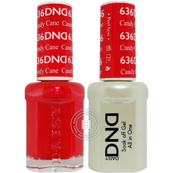 DND Duo Candy Cane Gel & Matching Nail Polish 636